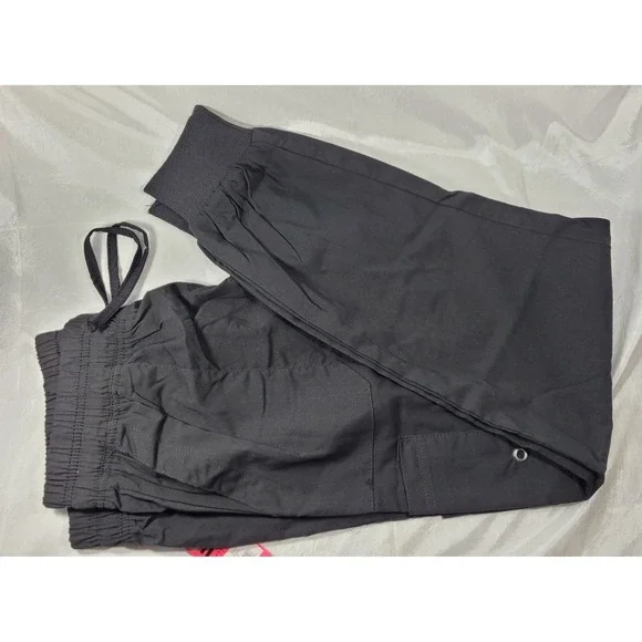 2 Pairs Beverly Hills Uniforms Jogger Scrub Pants Style #828X - Black - Size 1X - Picture 2 of 4